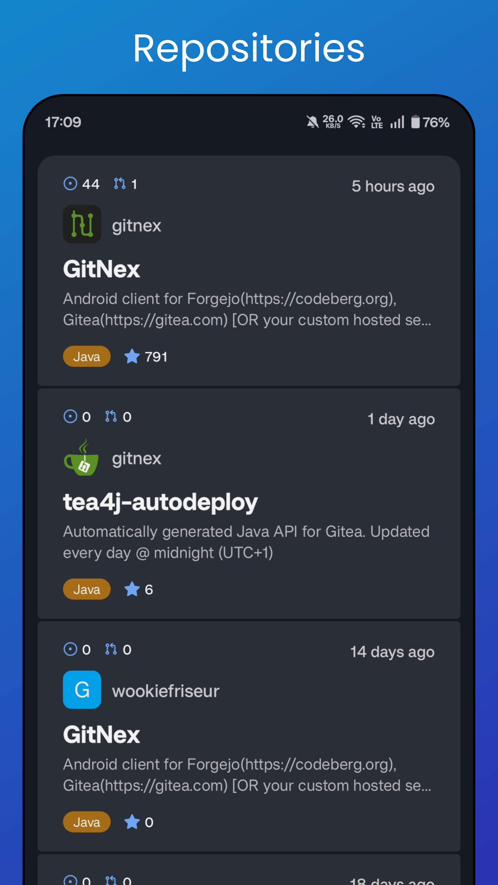 GitNex my issues